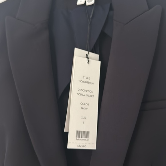 NWT Veronica Beard Navy Blue Scuba Jacket - Picture 4 of 7